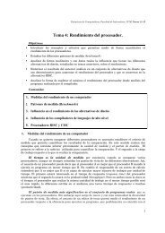 Tema 4: Rendimiento del procesador.