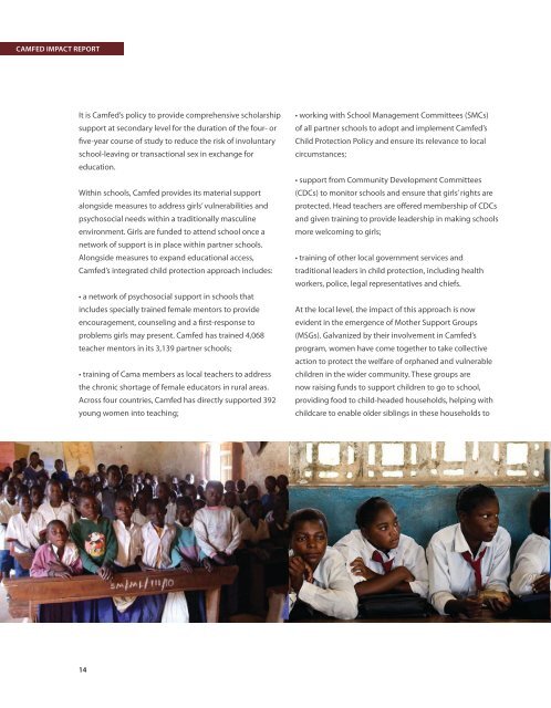 Download 2010 Camfed Impact Report PDF - United Nations Girls ...