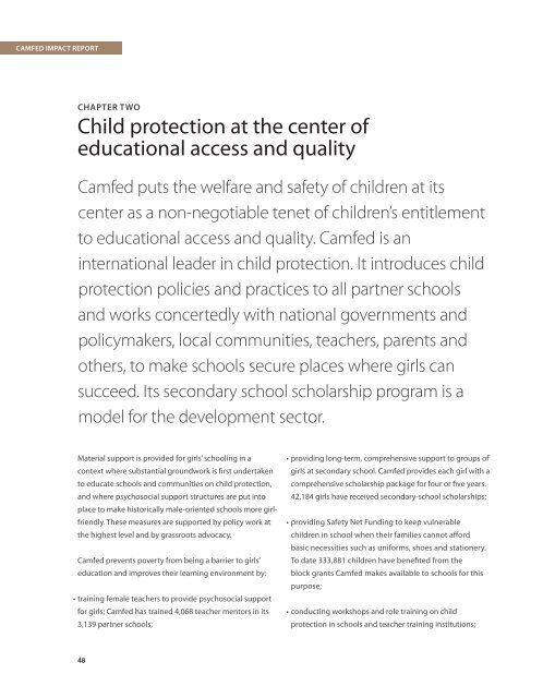 Download 2010 Camfed Impact Report PDF - United Nations Girls ...