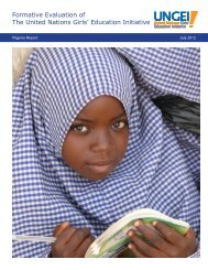Nigeria Evaluation - United Nations Girls' Education Initiative