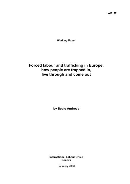 57 - Forced labour and trafficking in Europe how people are trapped ...