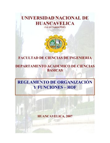 Reglamento de OrganizaciÃ³n y Funciones - Universidad Nacional ...