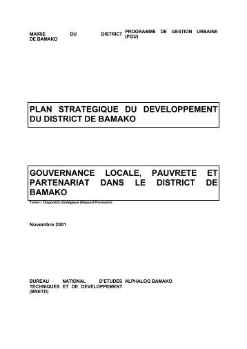 plan strategique du developpement du district de ... - UN-Habitat