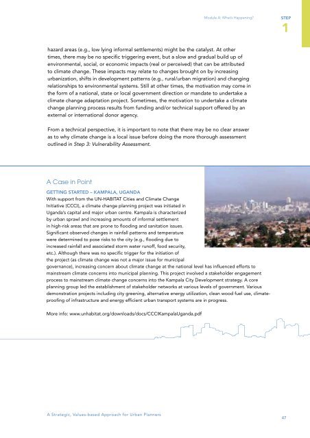 Planning for Climate Change - UN-Habitat