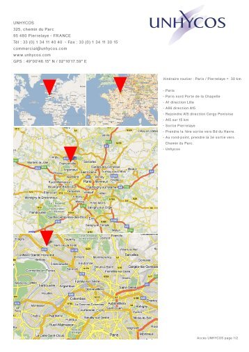 UNHYCOS 325, chemin du Parc 95 480 Pierrelaye - FRANCE TÃ©l ...