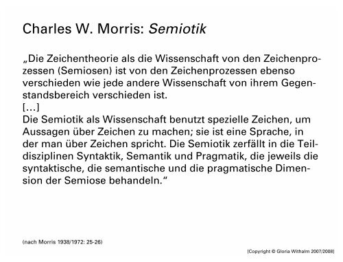 SEMIOTIK = ??? 03: Ch.W. Morris