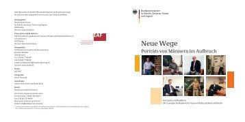 Neue Wege - Bundesministerium fÃ¼r Familie, Senioren, Frauen und ...