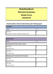 Modulhandbuch Master Umweltethik WS 2013/14 - Universität ...