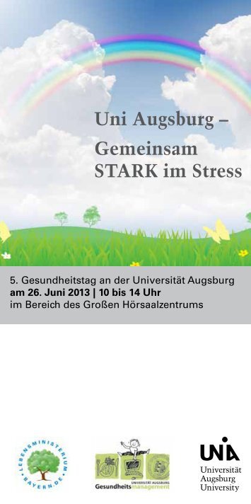 Uni Augsburg – Gemeinsam STARK im Stress - Universität Augsburg