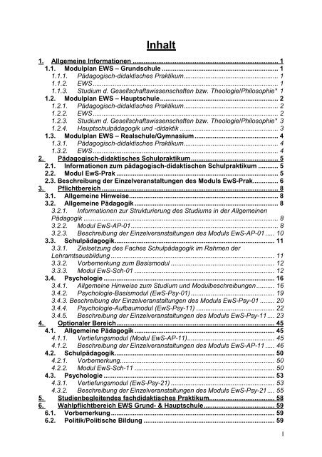 Modulhandbuch - Universität Augsburg