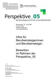 Bewerben im Rahmen der Perspektive_05 - UniversitÃ¤t Bielefeld