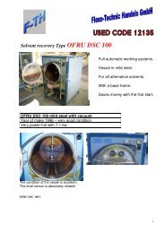 Technical information for the OFRU DSC 100 - Flexo-Technic