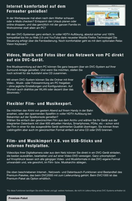 Die Perfektion des Home-Entertainments DVC1000 und DVC2000