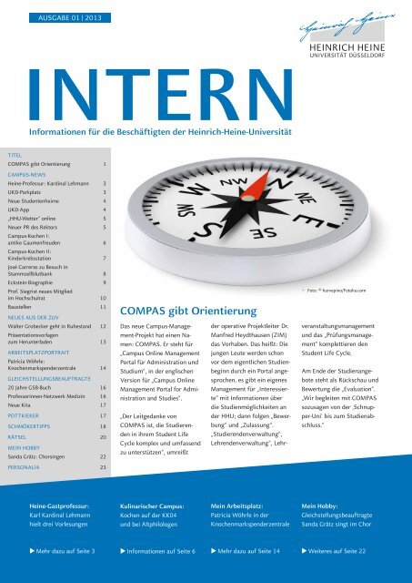 Intern-Magazin 2013-01 - Heinrich-Heine-Universität Düsseldorf