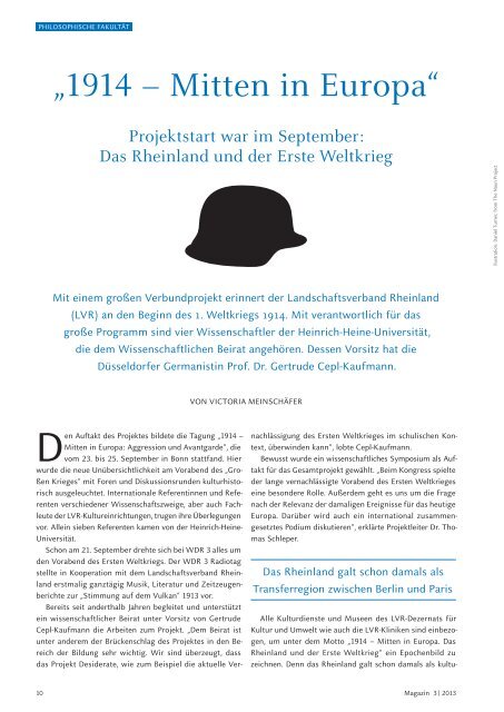 Uni-Magazin 2013 03 - Heinrich-Heine-Universität Düsseldorf