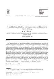 A modified model of the Hebbian synapse and its role in motor ...