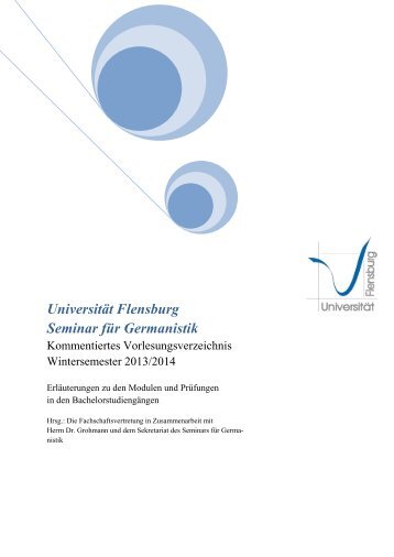 Grußwort des Sprechers des Seminars für Germanistik - Universität ...