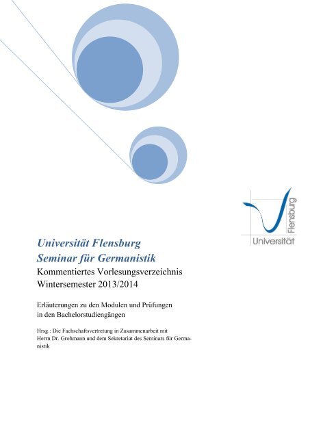 Grußwort des Sprechers des Seminars für Germanistik - Universität ...