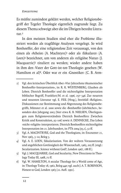 Eine Theologie des Lebens. Dietrich Bonhoeffers - UniversitÃ¤t ...