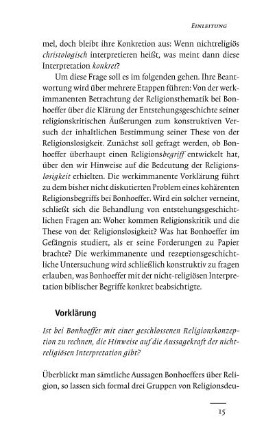 Eine Theologie des Lebens. Dietrich Bonhoeffers - UniversitÃ¤t ...