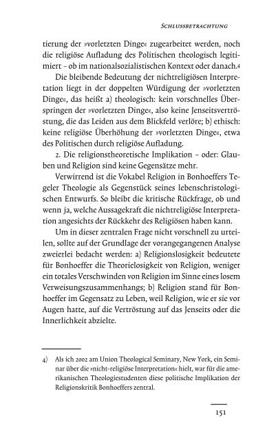 Eine Theologie des Lebens. Dietrich Bonhoeffers - UniversitÃ¤t ...