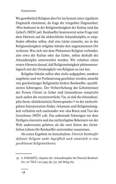 Eine Theologie des Lebens. Dietrich Bonhoeffers - UniversitÃ¤t ...