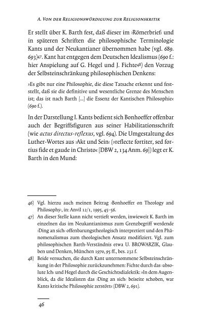 Eine Theologie des Lebens. Dietrich Bonhoeffers - UniversitÃ¤t ...