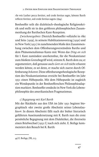 Eine Theologie des Lebens. Dietrich Bonhoeffers - UniversitÃ¤t ...