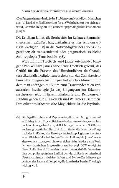 Eine Theologie des Lebens. Dietrich Bonhoeffers - UniversitÃ¤t ...