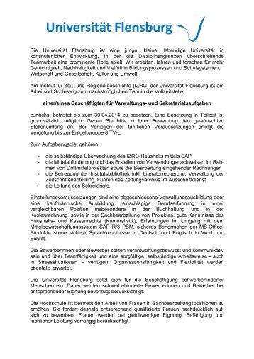 Die UniversitÃ¤t Flensburg ist eine junge, kleine, lebendige ...