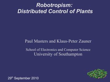 Robotropism: Distributed Control of CLimbing Plants