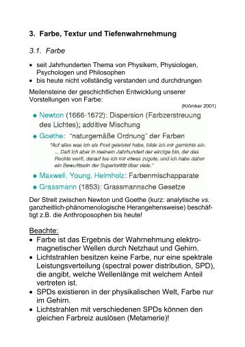 Farbe, Textur, Tiefenwahrnehmung (PDF)