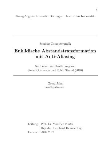 Euklidische Abstandstransformation mit Anti-Aliasing