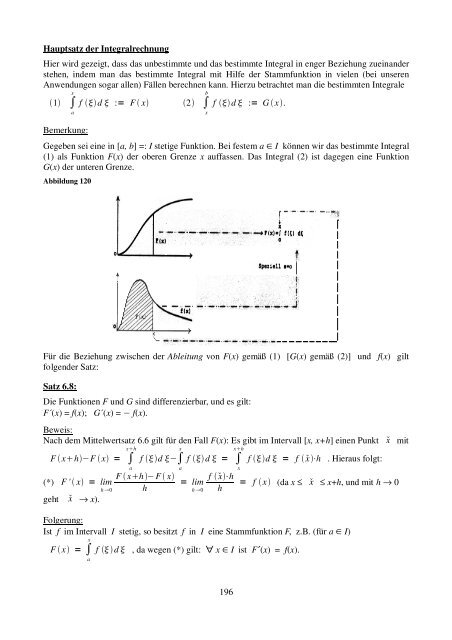 KAPITEL 6: GRUNDLAGEN DER INTEGRALRECHNUNG ...