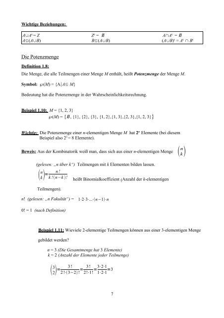 Mathematische Grundlagen fÃ¼r Forstwissenschaften - FakultÃ¤t fÃ¼r ...