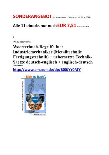ebook-Tiefpreise bei Mechatronik-Lerndateien  (deutsch-englisch Woerterbuecher Lexika)