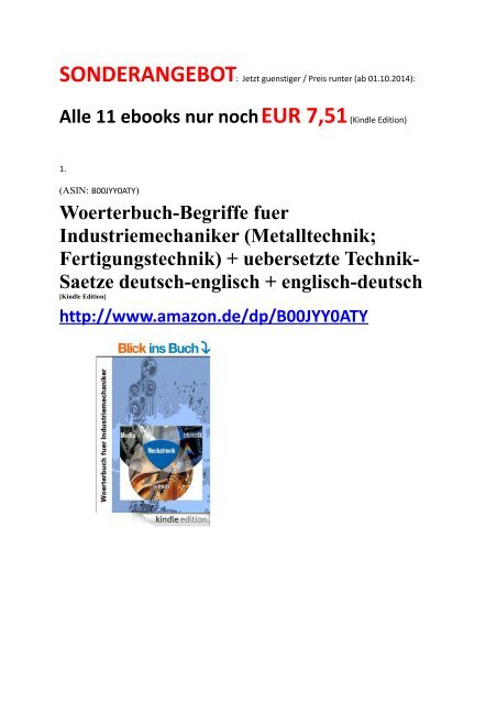 ebook-Tiefpreise bei Mechatronik-Lerndateien  (deutsch-englisch Woerterbuecher Lexika)