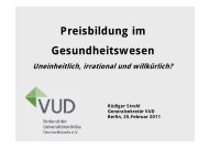 Preisbildung im Gesundheitswesen - Mobile Lecture Uni Bremen