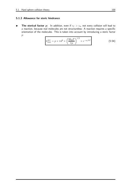 Physical Chemistry 3: — Chemical Kinetics — - Christian-Albrechts ...