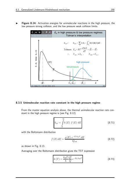 Physical Chemistry 3: — Chemical Kinetics — - Christian-Albrechts ...