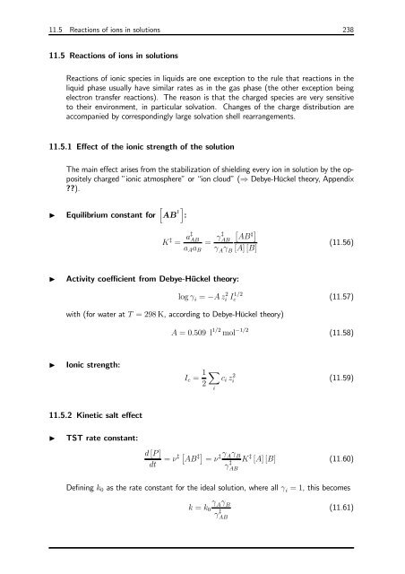 Physical Chemistry 3: — Chemical Kinetics — - Christian-Albrechts ...