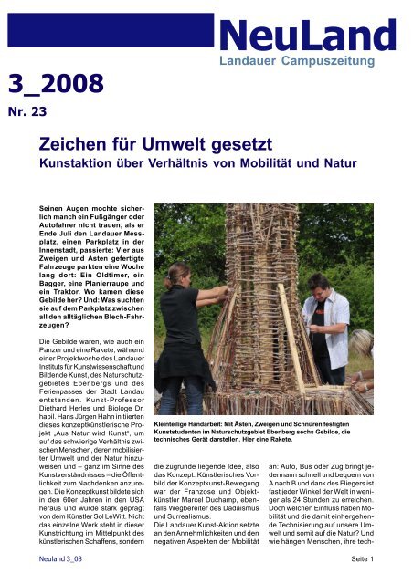 Ausgabe 3/2008 (PDF) - UniversitÃ¤t Koblenz Â· Landau