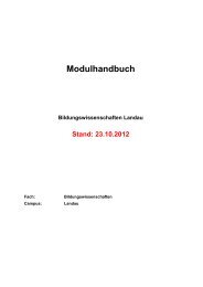 Modulhandbuch (PDF) - UniversitÃ¤t Koblenz Â· Landau