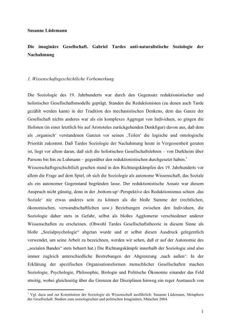 Die Soziologie des 19