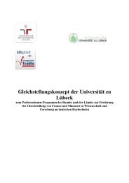 Gleichstellungskonzept der Universitaet zu Luebeck - UniversitÃ¤t zu ...