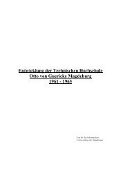 Zur Geschichte der Technischen Hochschule Magdeburg von 1961 ...