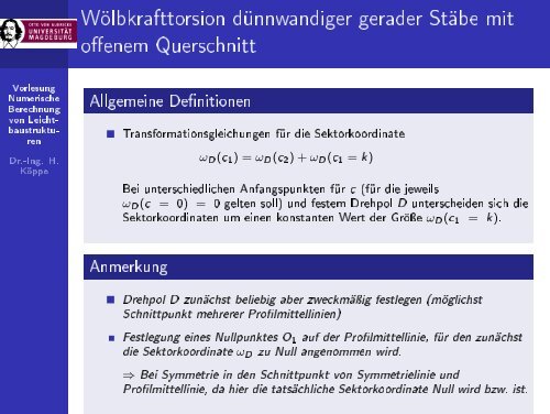 Vorlesung Numerische Berechnung von Leichtbaustrukturen - 10 ...