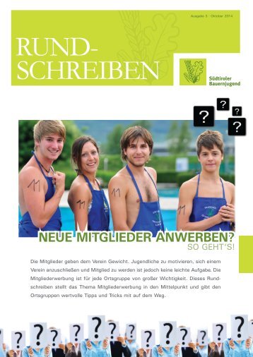 Rundschreiben der Südtiroler Bauernjugend Nr. 03 / 2014