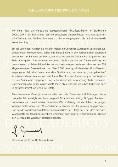 Dies Academicus - Johannes Gutenberg-UniversitÃ¤t Mainz