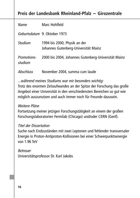 Ausgezeichnete Dissertationen - Johannes Gutenberg-UniversitÃ¤t ...